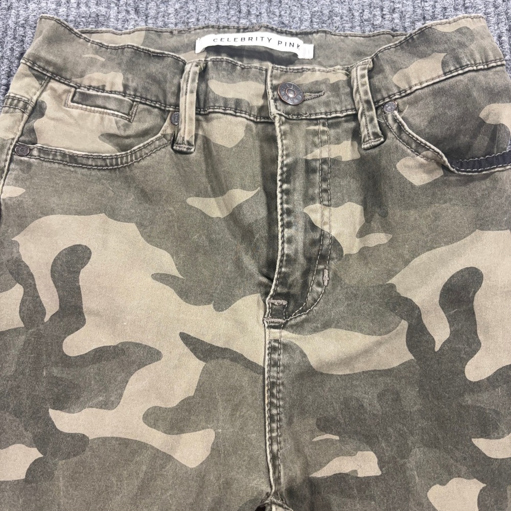 Celebrity Pink Skinny Jeans Womens 3/26 Green Camo High Rise Ankle CJ21386P1850